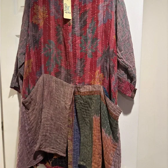 NWT Multicolor Boho Dress/Shirt - Picture 2 of 13